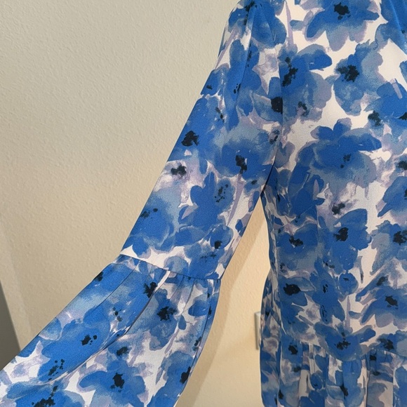 Blouse J.Crew Floral Blue Women's Top - Picture 5 of 8